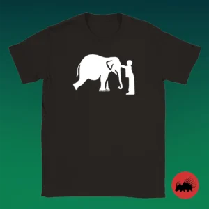 Camiseta de ELEFANTE con NIÑO Unisex BLANCO