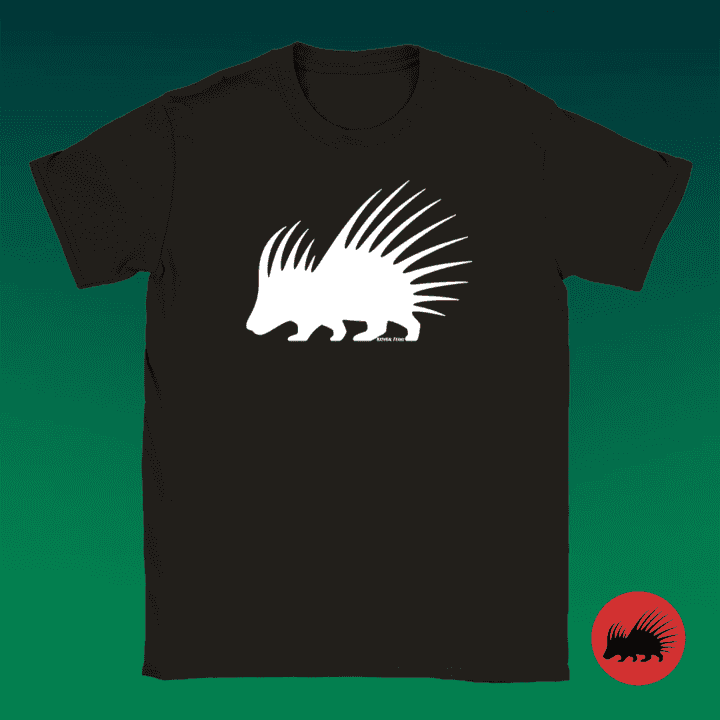 Camiseta de Algodón Logo Espinete Blanco ORIGINAL - Natural Frank color Negra